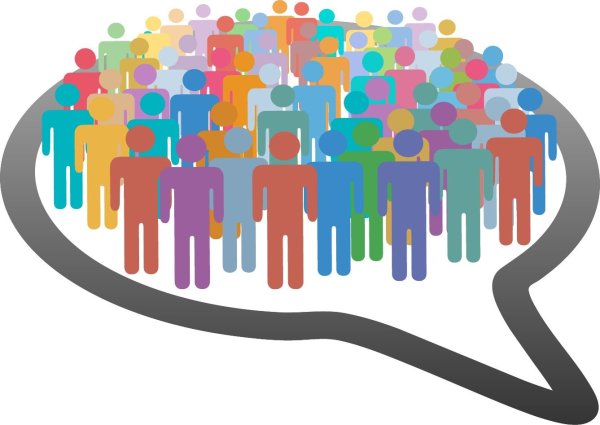 Общество на белом фоне