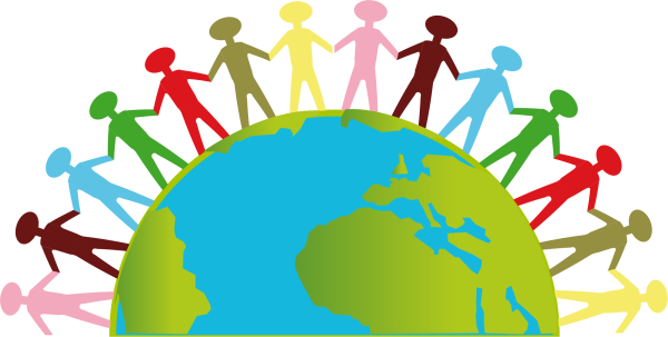 Человечки вокруг земного шара