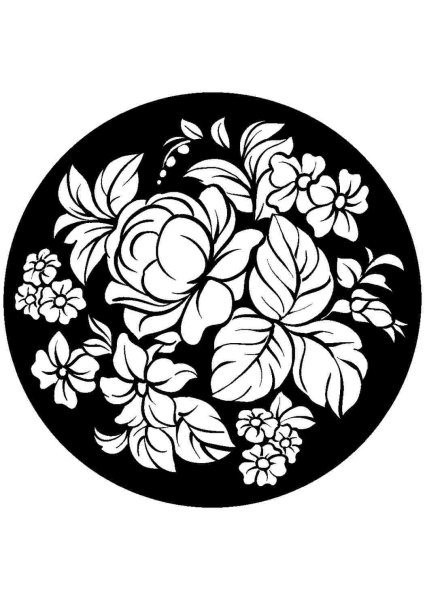 Жостовский поднос раскраска