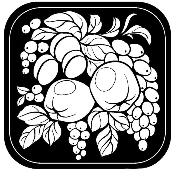 Жостовская роспись поднос рисунок