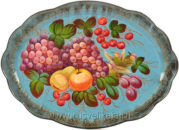 Роспись жостовского подноса в старшей группе