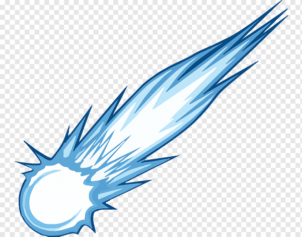 Комета на белом фоне