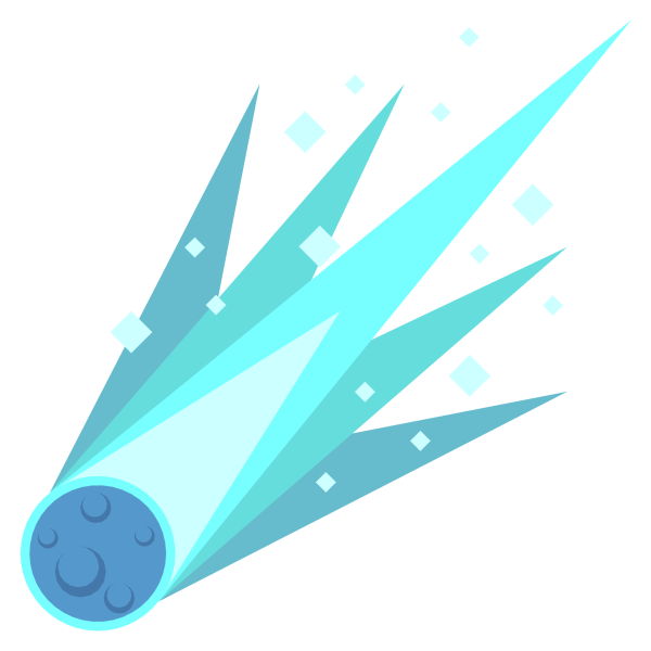 Комета на прозрачном фоне