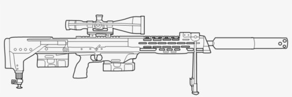 Снайперская винтовка АВМ чертёж