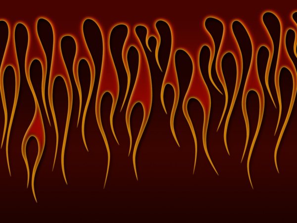 Красные языки пламени