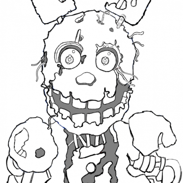 Раскраски спрингтрапа из 5 ночей с Фредди