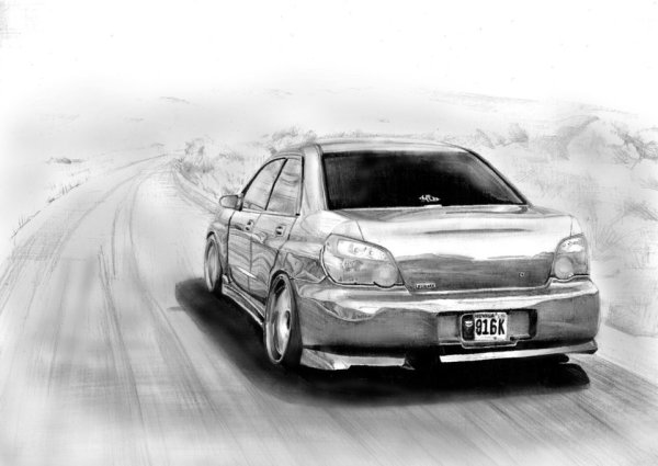 Субару Импреза эскиз