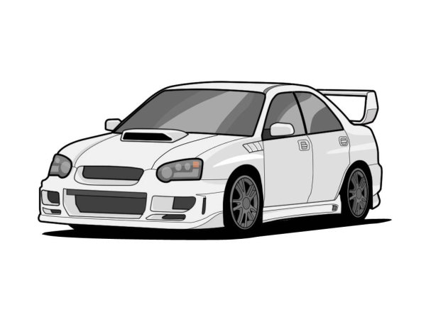 Subaru Impreza WRX 2004 раскраски