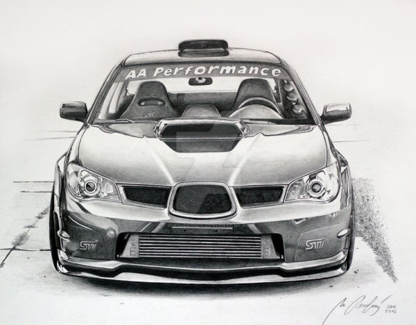 Субару STI 2007 скетч