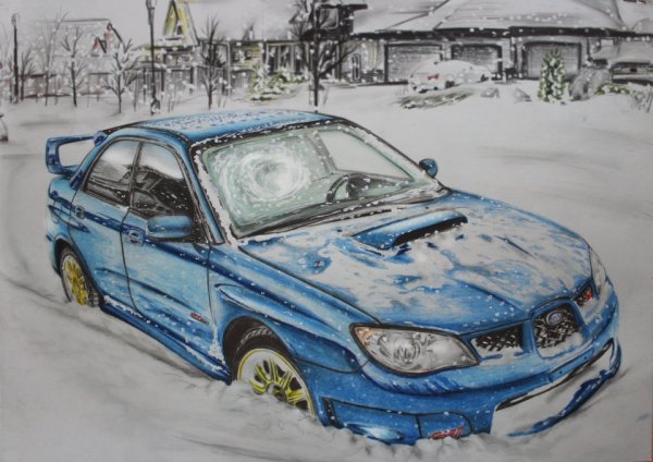 Субару WRX нарисовать