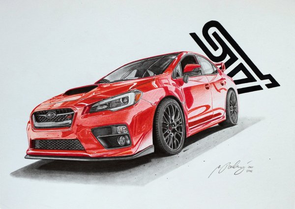 Субару WRX рисунок