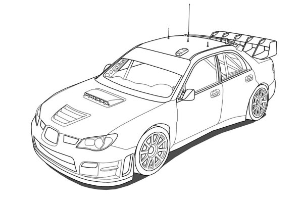 Subaru WRX STI раскраска