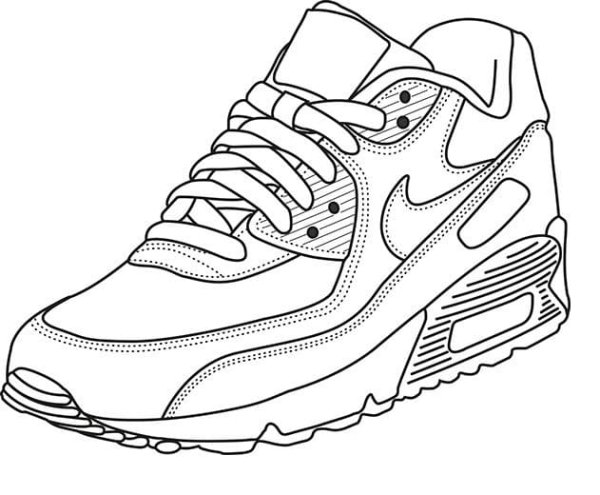 Nike Air Max раскраска
