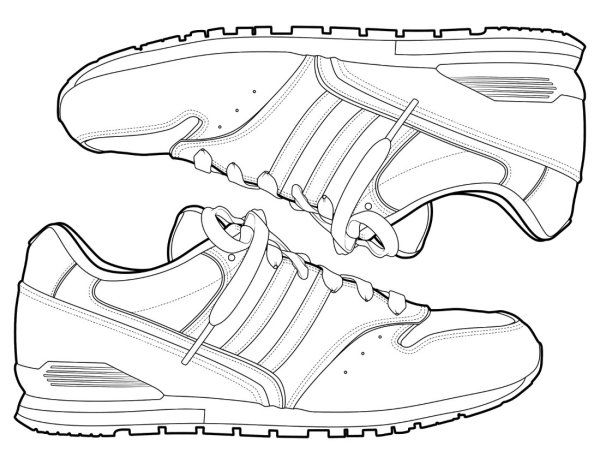 Кроссовки раскраска
