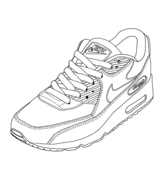 Раскраски кроссовок найк Air Max