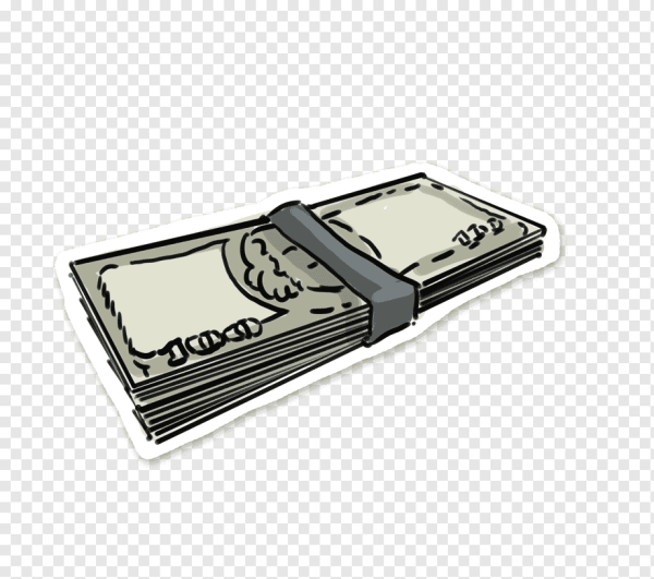 Рисованная пачка денег