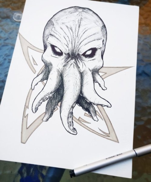 Как нарисовать глаз Ктулху