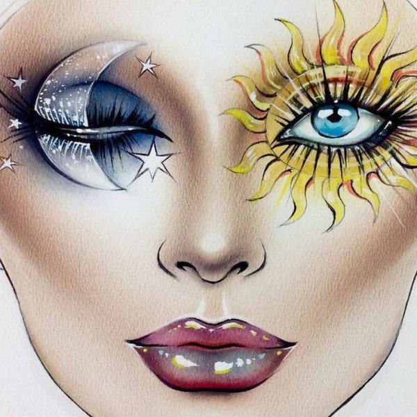 Фантазийный макияж эскиз