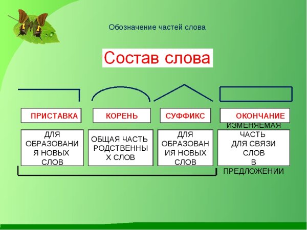 Части слова в русском языке