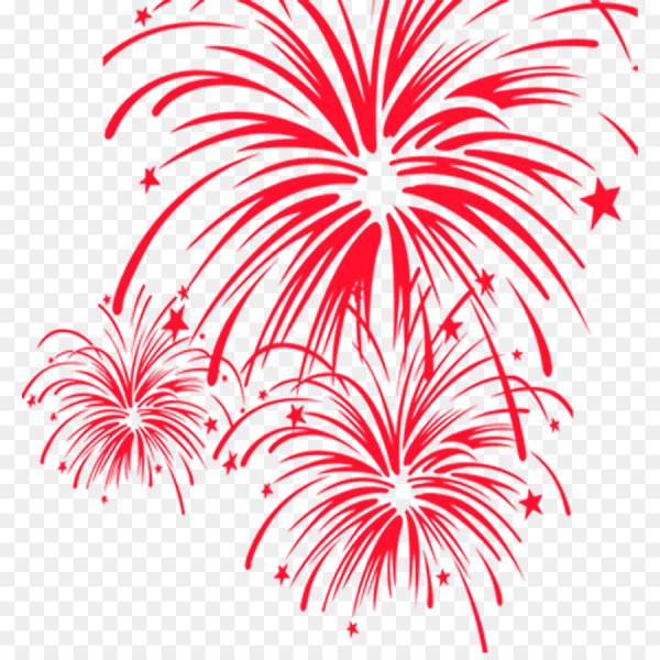 Салют на прозрачном фоне