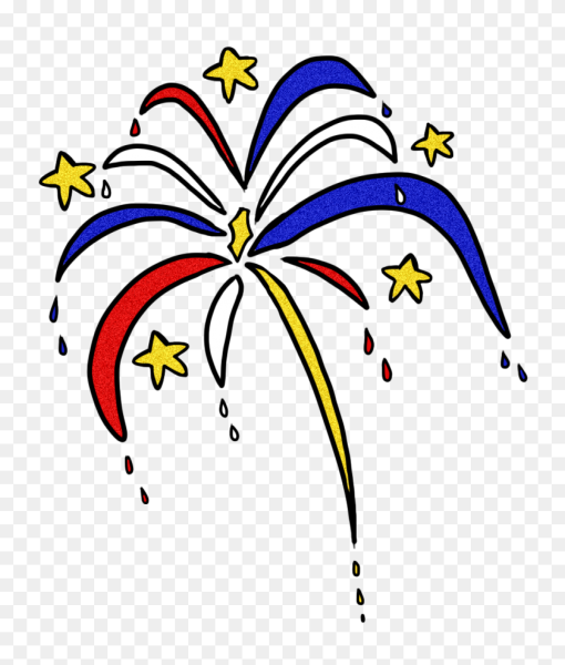 Фейерверк на белом фоне