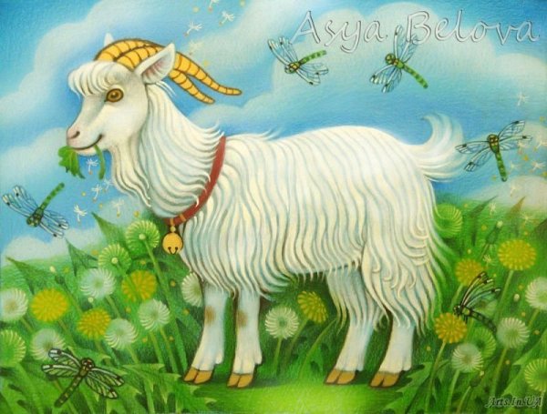 Козлик раскраска для малышей