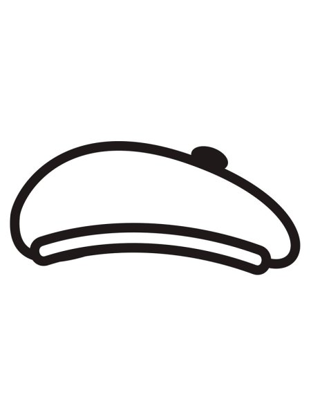 Раскраска беретка для детей