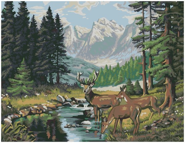 Schipper картина по номерам "горный пейзаж" 40х50 см