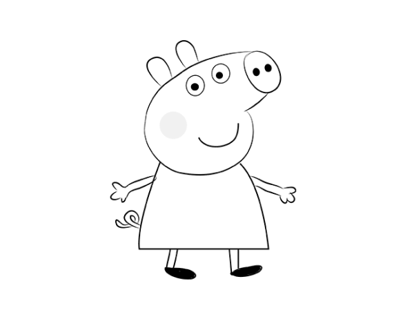 Свинка Пеппа рисунок карандашом