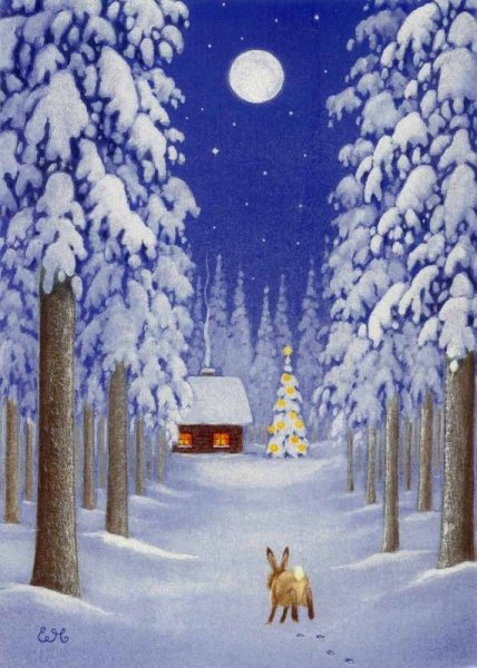 Новогодние иллюстрации Eva Melhuish