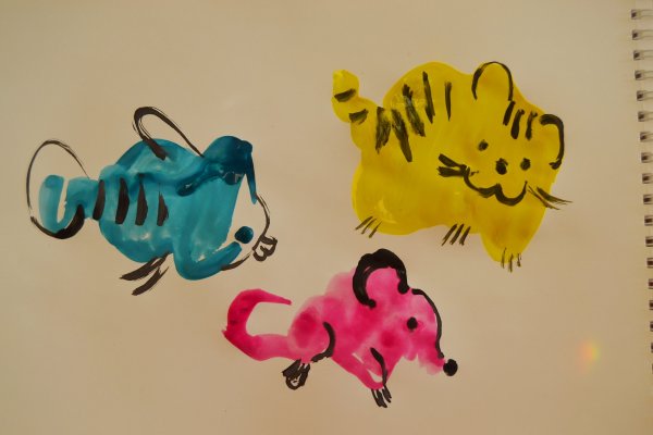 Изображать можно пятном