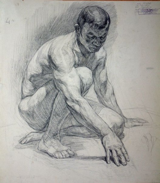 Академический рисунок фигуры человека Академия художеств