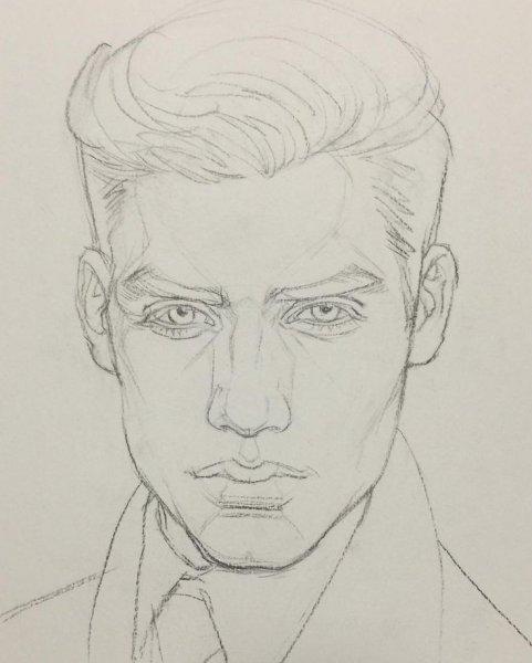 Нарисовать мужское лицо