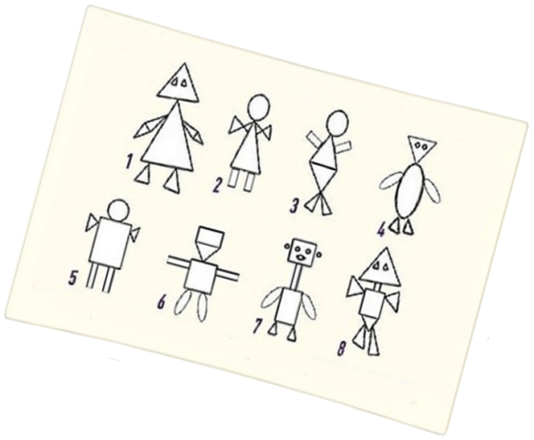 Забавные человечки из геометрических фигур