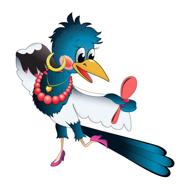 Сорока из мультфильма