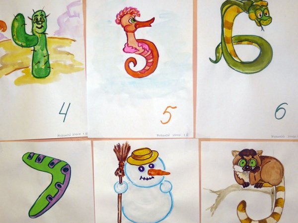 Цифры в виде зверей