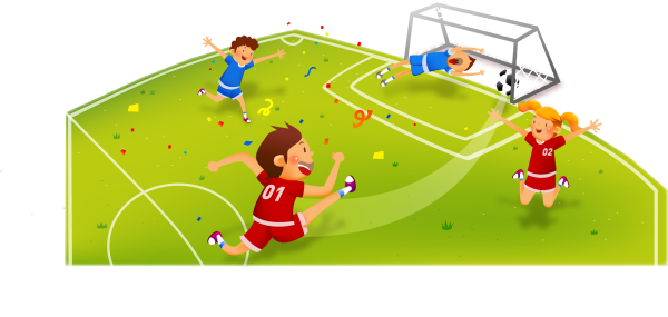 Дети на футбольном поле