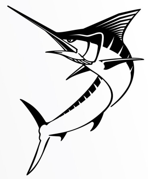 Тату Марлин рыба