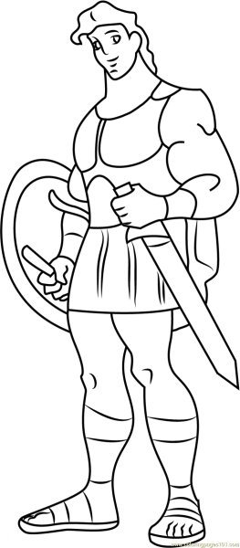 Геркулес мультфильм раскраска