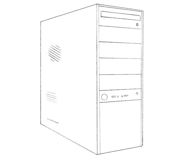 Системный блок вид сбоку