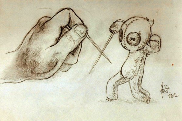 Кукла вуду нарисовать