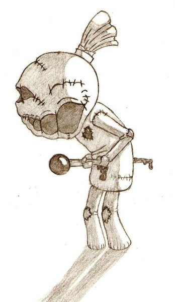 Рисовать куклу вуду