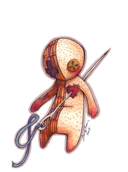 Нарисовать страшные куклы