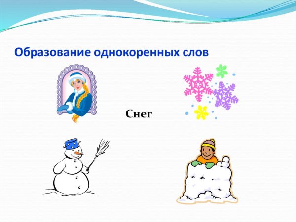 Образование однокоренных слов