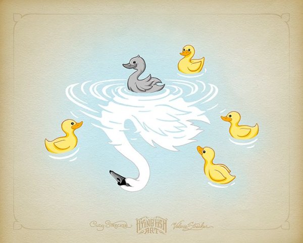 Раскраска. Гадкий утенок