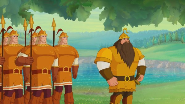 Мультфильм три богатыря Иван Царевич и серый волк