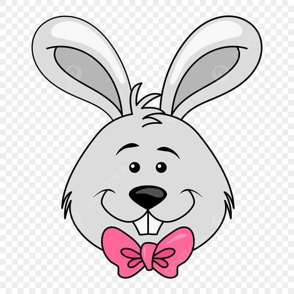 Мордочка кролика нарисовать