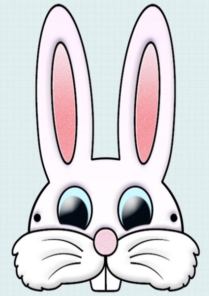 Маска зайца из бумаги