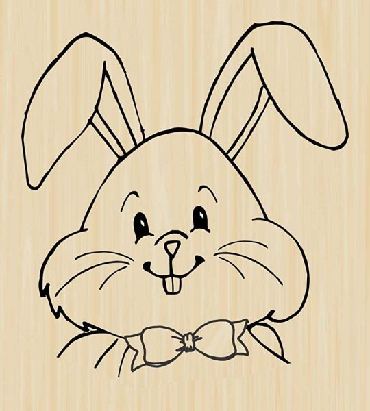 Мордочка зайца из дерева