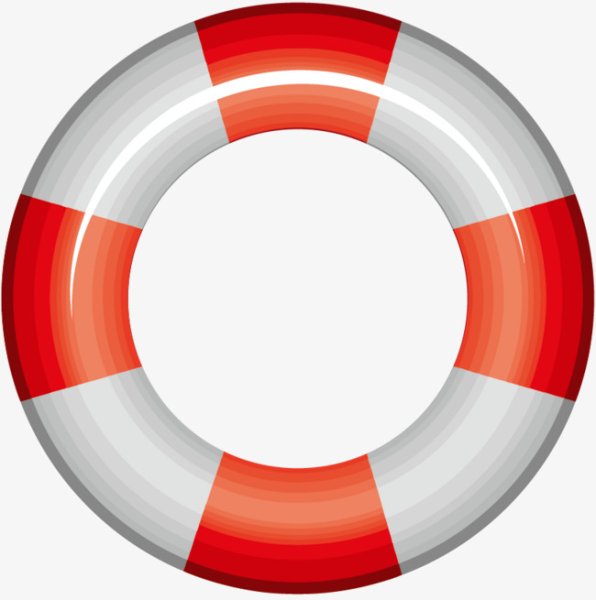 Спасательный круг на белом фоне